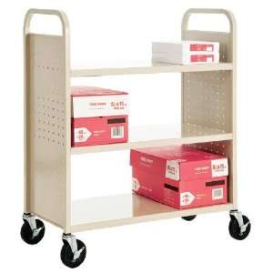  Flat Shelf Book Cart, 3 shelves: Office Products
