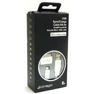  Cirago IMA1000 USB Sync/Charge Cable Kit  Players 