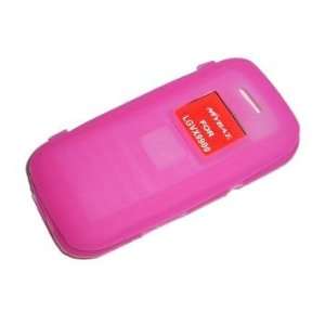 Premium Hot Pink Silicone Soft Rubber Cover Case for Verizon LG ENV VX 
