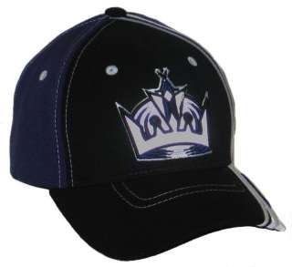   KINGS LA NHL HOCKEY SILVER SLASH FLEX FIT FITTED HAT/CAP XL NEW  