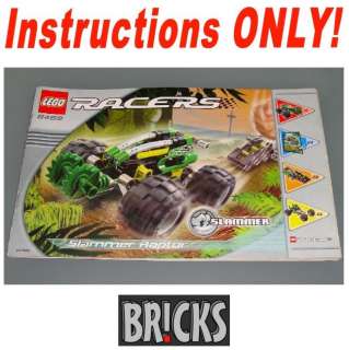 INSTRUCTIONS ONLY LEGO Racers #8469 SLAMMER RAPTOR  