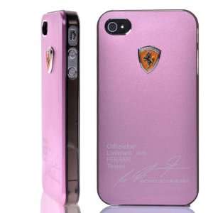   Aluminum Cover Plastic Inner Case for iPhone 4 / iPhone 4S (Pink