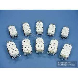 10 Leviton Light Almond COMMERCIAL Duplex Receptacle Outlets 20A 125V 