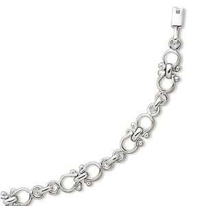  Sterling Silver 7 Inch Small Horse Link Bracelet: West 