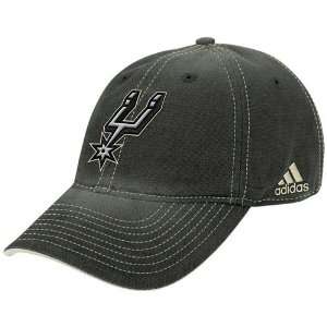   San Antonio Spurs Black Slouch Adjustable Hat