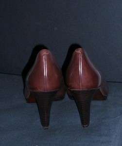 COLE HAAN NEW BROWN LEATHER HEELS PUMPS SHOES WOMENS SIZE 8 1/2  