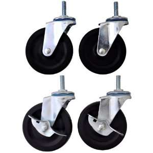  TRINITY 4 x 1 Caster Wheels Kit for Wire Shelving