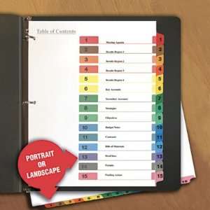  Universal® Table of Contents Dividers for Printers