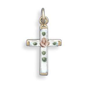  Small Cloisonne Cross Pendant Jewelry