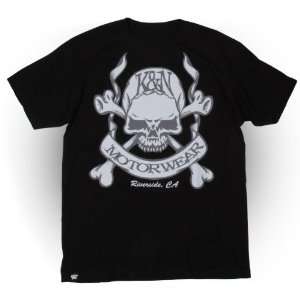   88 6065 M Black Medium T Shirt with Skull and Bones Logo: Automotive