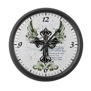  Large Wall Clock Scripted Winged Cross: Everything Else