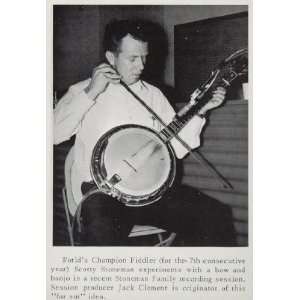  1966 Print Scotty Stoneman Fiddler Banjo Fiddle Bow 
