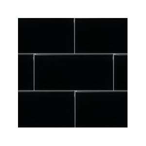 Subway Glass Tile 3x6 Black Reflective Dimensions: Home 