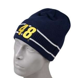    Jimmie Johnson Navy Blue Coolest Knit Beanie: Sports & Outdoors