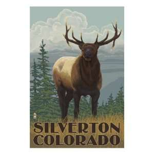  Silverton, Colorado   Elk Scene, c.2009 Premium Poster 