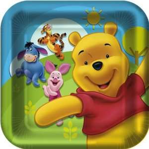   By Hallmark Disney Pooh and Friends Square Dinner Plates (8 count