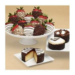 Cheesecake Trio & Full Dozen Gourmet Dipped Fancy Berries  