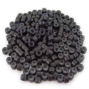 : 500 PCS 5mm Dark Brown Color Silicone Lined Micro Rings Links Beads 