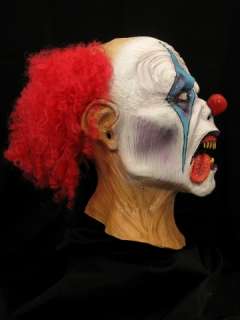 Psycho Clown Halloween Horror Latex Mask Prop, NEW  
