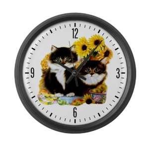  Large Wall Clock Kittens with Sunflowers: Everything Else