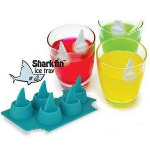   shark fin ice cube tray 4 tray ice mould blue/gray free shippi  