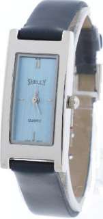 WOMENS SHELLY SILVER WATCH BLUE BAND & FACE  