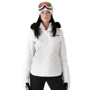  Spyder Womens Posh Faux Fur Jacket (White) 12::White 