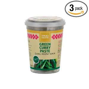Thai Taste Paste, Green Curry, 14 Ounce Tub, (Pack of 3)  