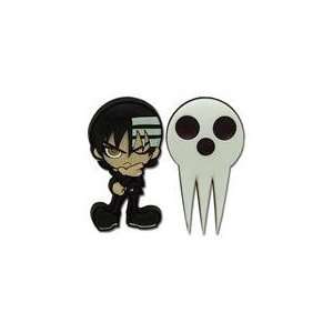  Soul Eater: Kid and Shinigami sama Pins (Set of 2): Toys 