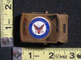   United States Navy Sealift Command Brass Belt Buckle Very Nice  