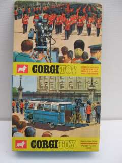 CORGI 479 COMMER MOBILE CAMERA VAN OUTER AND INNER PACKAGING WITH WEAR 