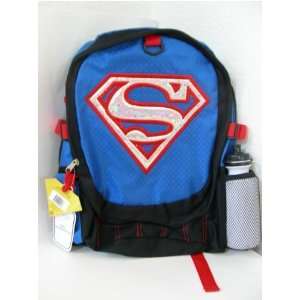    Superman with Glittering S Logo Large Backpack: Toys & Games