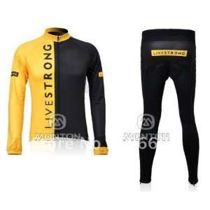 2010 livestrongs long sleeve cycling jerseys and pants/cycling wear 