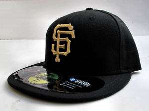 SF Giants Black Gold 59/50 All Sizes Cap Hat by New Era  