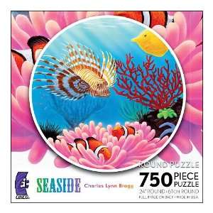    Seaside Dolphin Isle 70 Piece Round Jigsaw Puzzle: Toys & Games