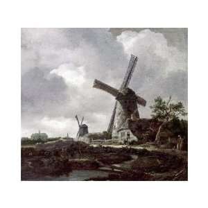  Jacob Van Ruisdael   Landscape With Windmills Near Haarlem 