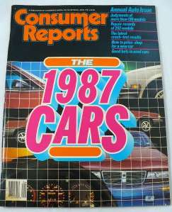 Consumer Reports April 1985 1988 The 1985 1988 Auto Ratings Annual 