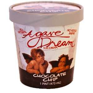 Agave Dream Chocolate Chip Ice Cream 1 Pint Containers (Pack of 6 