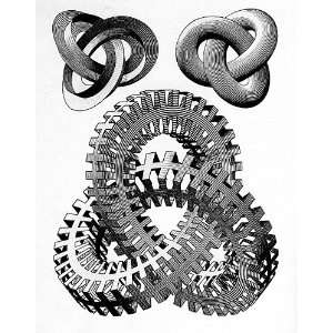   Oil Reproduction   Maurits Cornelis Escher   24 x 30 inches   Knots