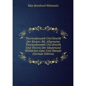   Gase Und DÃ¤mpfe (German Edition) Max Bernhard Weinstein Books
