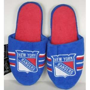  New York Rangers 2011 Team Stripe Slide Slippers: Sports 