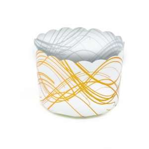  Oven Safe Paper Desert Baking Cup Clear Swirls 1 doz 