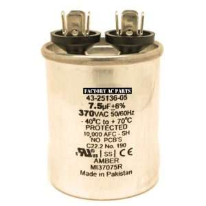  CAPACITOR 7.5 MFD 370 VAC ROUND DIRECT REPLACEMENT FOR 
