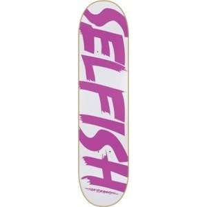  Selfish Street White / Purple Skateboard Deck   7.62 