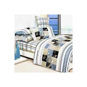Blancho Bedding   [Floral Totem] 100% Cotton 5PC Comforter Set (King 