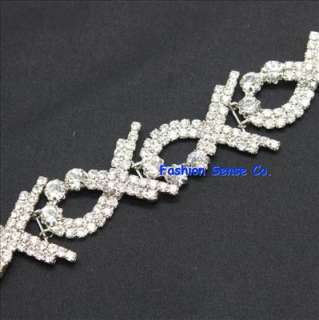 wedding couture bows applique rhinestone crystal trim  
