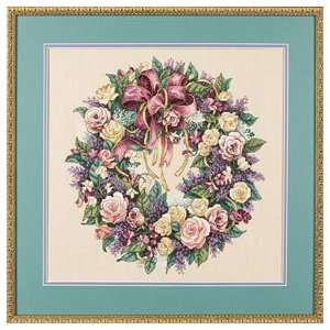   Wreath of Roses Counted Cross Stitch Kit, Craft Kit: Arts, Crafts