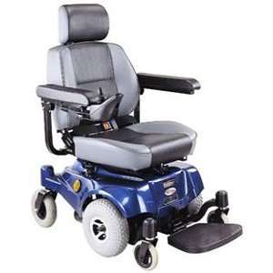  Compact Mid Wheel Drive Power Chair, Blue with White Glove 