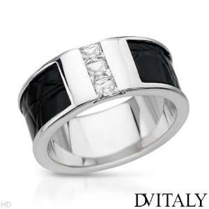  Dv Italy 0.50.Ctw Cubic Zirconia Sterling Silver Ring 