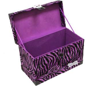 Monster High Purple STORAGE TRUNK Tiger Plaid Doll Supplies Luggage 